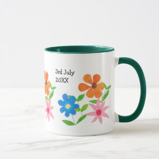 Customizable Flower Power Wedding Mug