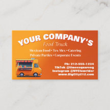 CUSTOMIZABLE Food Truck Business Card