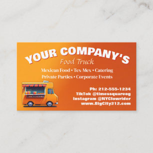 CUSTOMIZABLE Food Truck Business Card