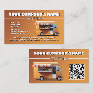 CUSTOMIZABLE Food Truck Business Card