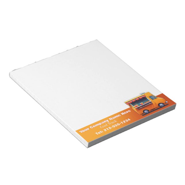 CUSTOMIZABLE Food Truck Note Pad (Angled)