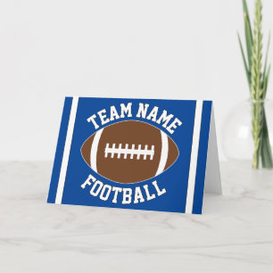 Customizable Football Team Name and Color Sports Card