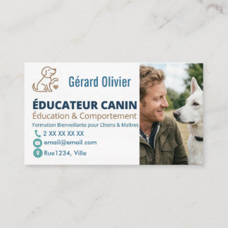 Customizable For Dog Trainer With Photo Business Card