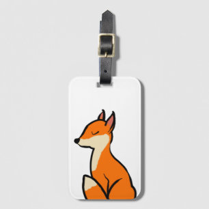 Customizable Fox Luggage Tag