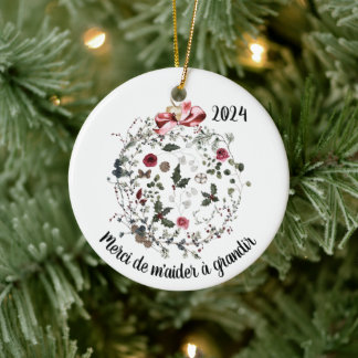 Customizable French Tree Ornament for Teachers
