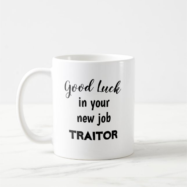 Customizable Funny Leaving Gift For Worker Coffee  Coffee Mug (Left)