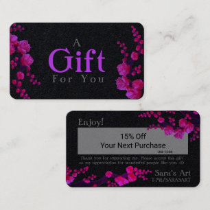 Customizable Fuschia Cherry Blossom Gift Card