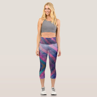 Customizable Geometric High Waisted Capris
