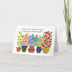 Customizable Get Well Card for a Back Patient