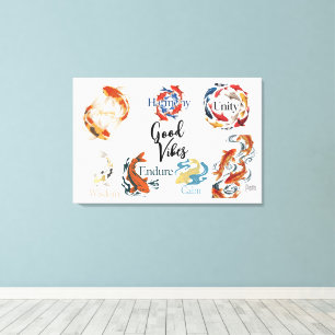 Customizable Good Vibes Positive Energy Canvas Print