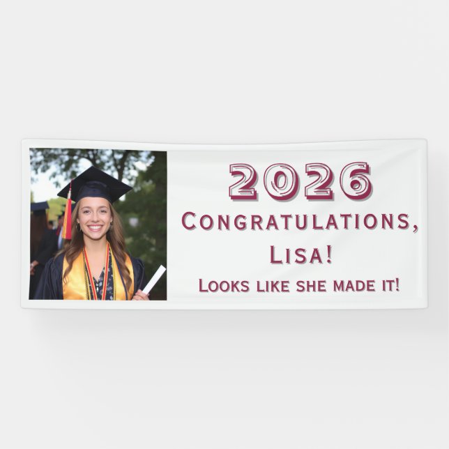 Customizable Graduation  Banner (Horizontal)