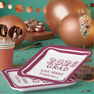 Customizable Graduation Paper Plate