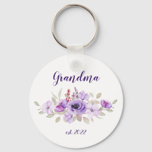 CUSTOMIZABLE Grandma Date - First time Grandma Key Ring