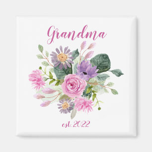 CUSTOMIZABLE Grandma Date - First time Grandma Magnet