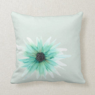 Customizable!! Green Aster hand painted floral Cushion
