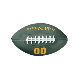 Customizable Green/Gold Mini Football American Football