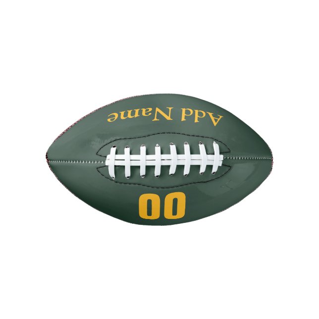 Customizable Green/Gold Mini Football American Football (Front)