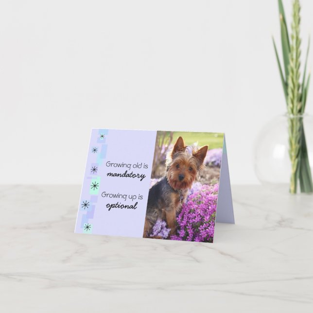 Customizable Growing Old Birthday Card (Front)