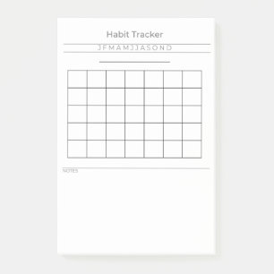 Customizable Habit Tracker Post It Notes 