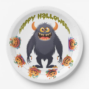 Customizable Halloween Fun Paper Plate