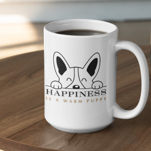 Customizable Happiness is warm puppy Coffee Mug