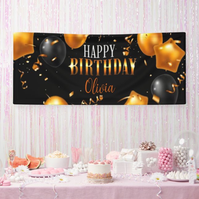 Customizable Happy Birthday Banner 4 (Party)