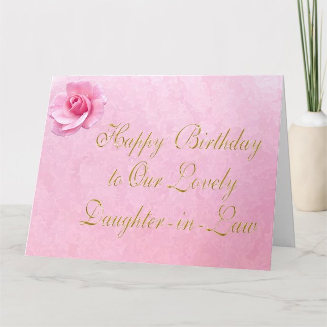 Customizable Happy Birthday Daughter-in-Law Cards (Front)