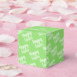 Customizable Happy Easter Green Favour Box