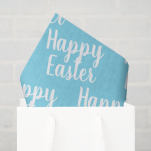 Customizable Happy Easter Light Blue Tissue Paper