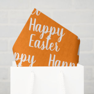 Customizable Happy Easter Orange Tissue Paper