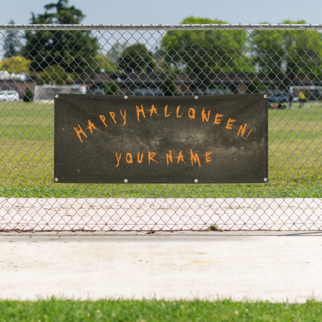 CUSTOMIZABLE HAPPY HALLOWEEN Banner (Insitu)