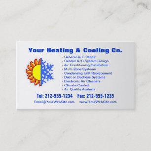 CUSTOMIZABLE Heating & Cooling Business Card