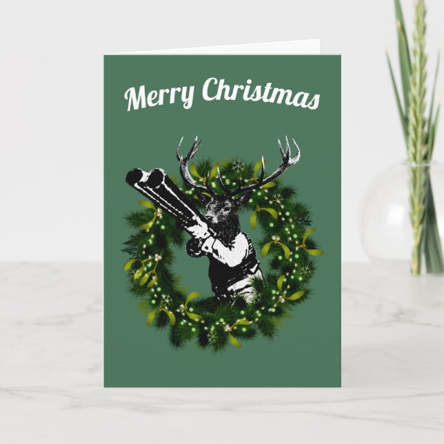 Customizable Hunting Christmas Card (Front)