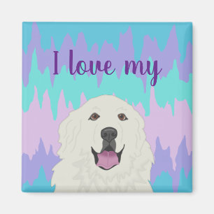 Customizable I love my Great Pyrenees Magnet