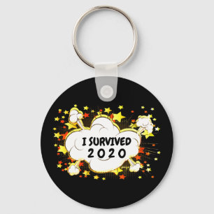 Customizable I survived 20xx explosion colorful Key Ring