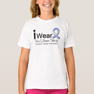 Customizable I Wear Stomach Cancer Ribbon T-Shirt