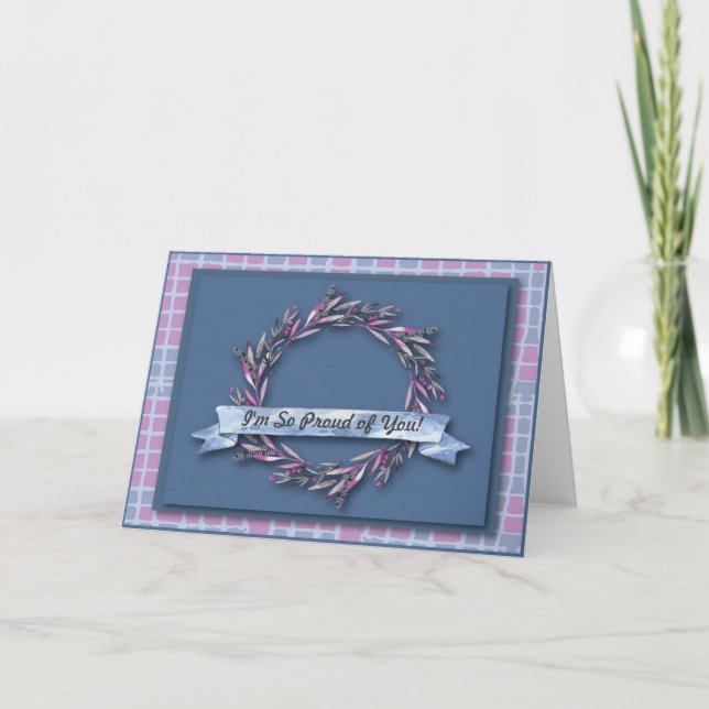 CUSTOMIZABLE  I'm So Proud of You! Blank Note Card (Front)
