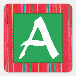 CUSTOMIZABLE INITIAL CHRISTMAS STICKER