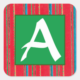 CUSTOMIZABLE INITIAL CHRISTMAS STICKER