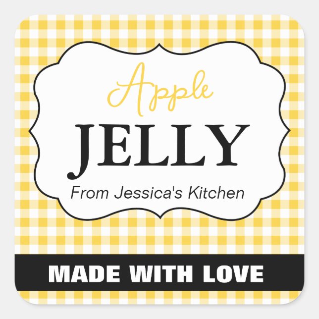 Customizable Jam Jelly Preserve Label ZJM_001a (Front)