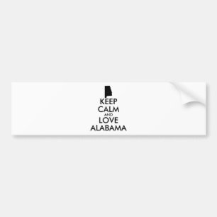 Customizable KEEP CALM and LOVE ALABAMA Bumper Sticker