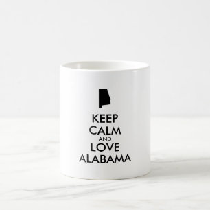 Customizable KEEP CALM and LOVE ALABAMA Coffee Mug