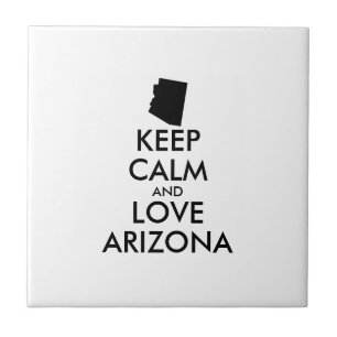 Customizable KEEP CALM and LOVE ARIZONA Tile