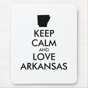 Customizable KEEP CALM and LOVE ARKANSAS Mouse Mat