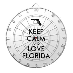 Customizable KEEP CALM and LOVE FLORIDA Dartboard