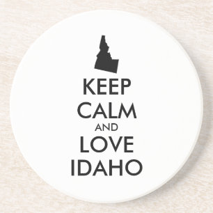 Customizable KEEP CALM and LOVE IDAHO Coaster