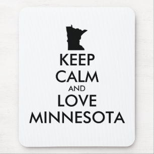 Customizable KEEP CALM and LOVE MINNESOTA Mouse Mat