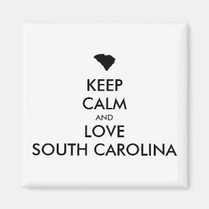 Customizable KEEP CALM and LOVE SOUTH CAROLINA Magnet