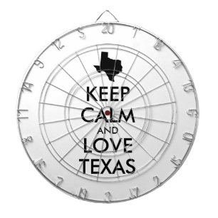 Customizable KEEP CALM and LOVE TEXAS Dartboard