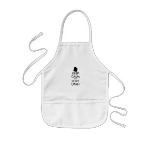 Customizable KEEP CALM and LOVE UTAH Kids Apron